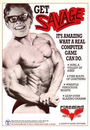 Advert for Savage on the Sinclair ZX Spectrum.
