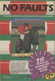 Advert for Show Jumping on the Sinclair ZX Spectrum.