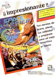 Advert for Space Harrier on the Commodore Amiga.