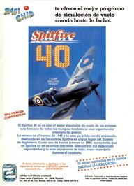 Advert for Spitfire '40 on the Sinclair ZX Spectrum.