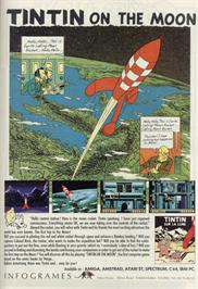 Advert for Tintin on the Moon on the Sinclair ZX Spectrum.