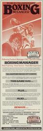 Advert for World Championship Boxing Manager on the Commodore 64.