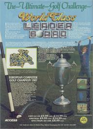 Advert for World Class Leader Board on the Sinclair ZX Spectrum.