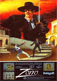 Advert for Zorro on the Atari 8-bit.