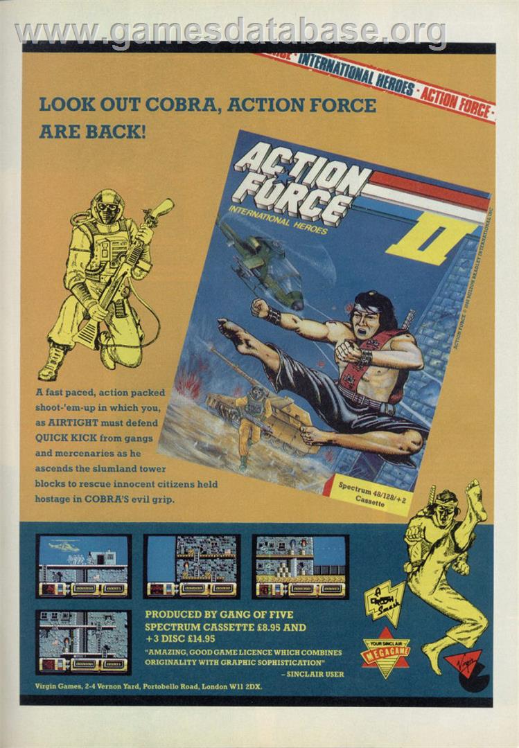 Action Force 2 - Sinclair ZX Spectrum - Artwork - Advert