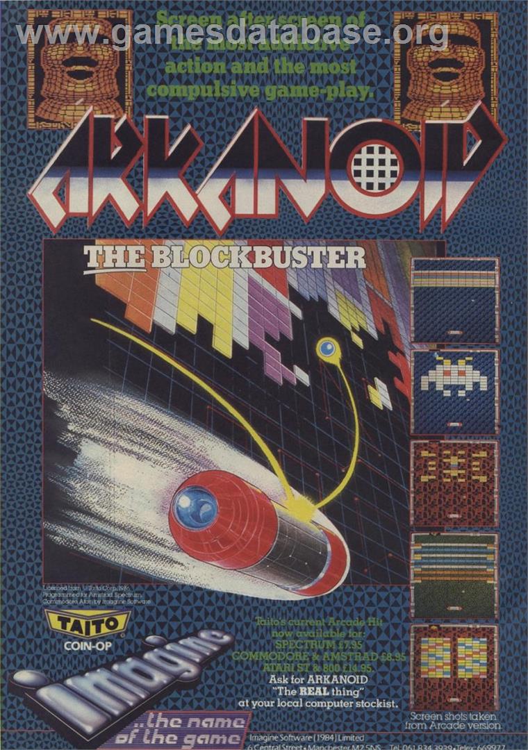 Arkanoid 2: Revenge of Doh - Sinclair ZX Spectrum - Artwork - Advert