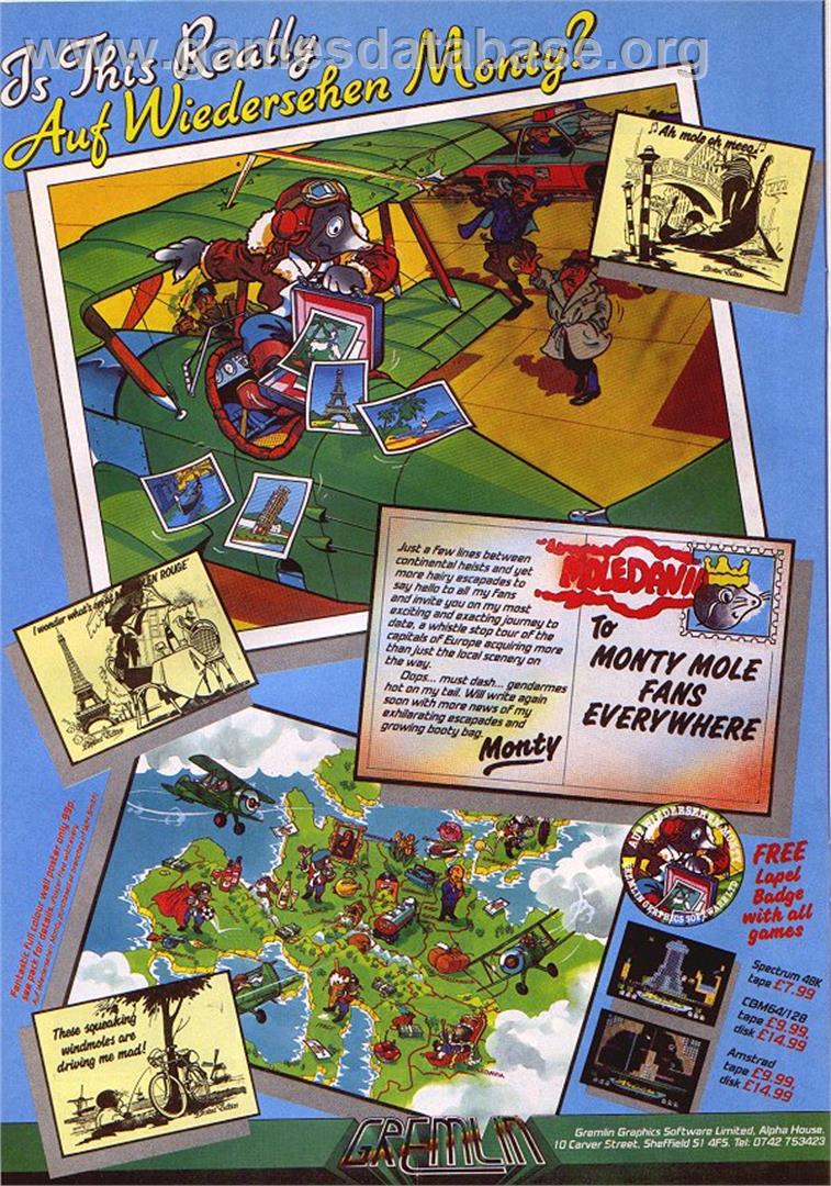 Auf Wiedersehen Monty - MSX 2 - Artwork - Advert