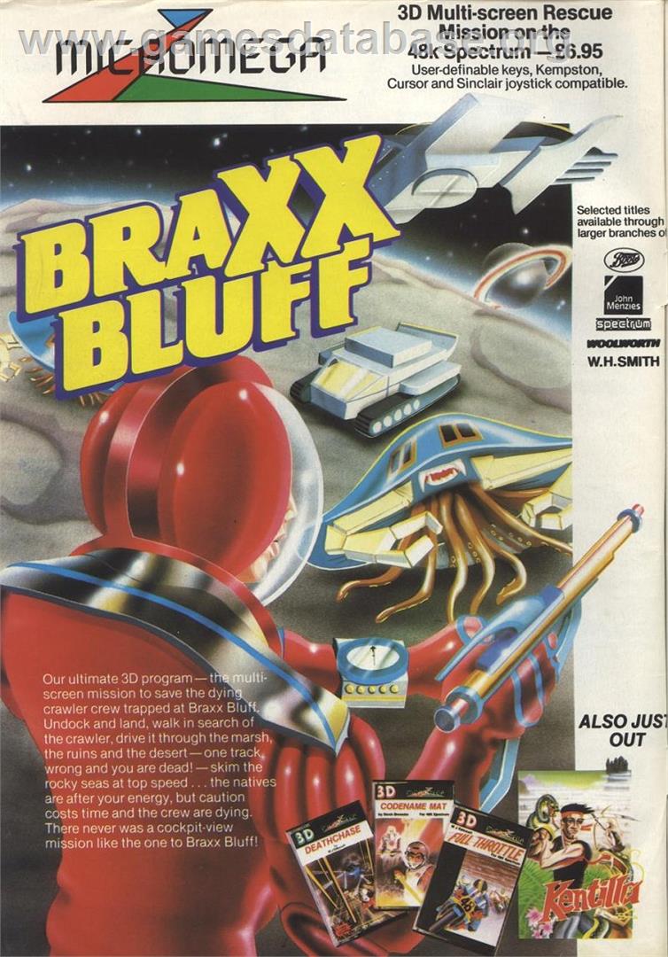 Braxx Bluff - Sinclair ZX Spectrum - Artwork - Advert