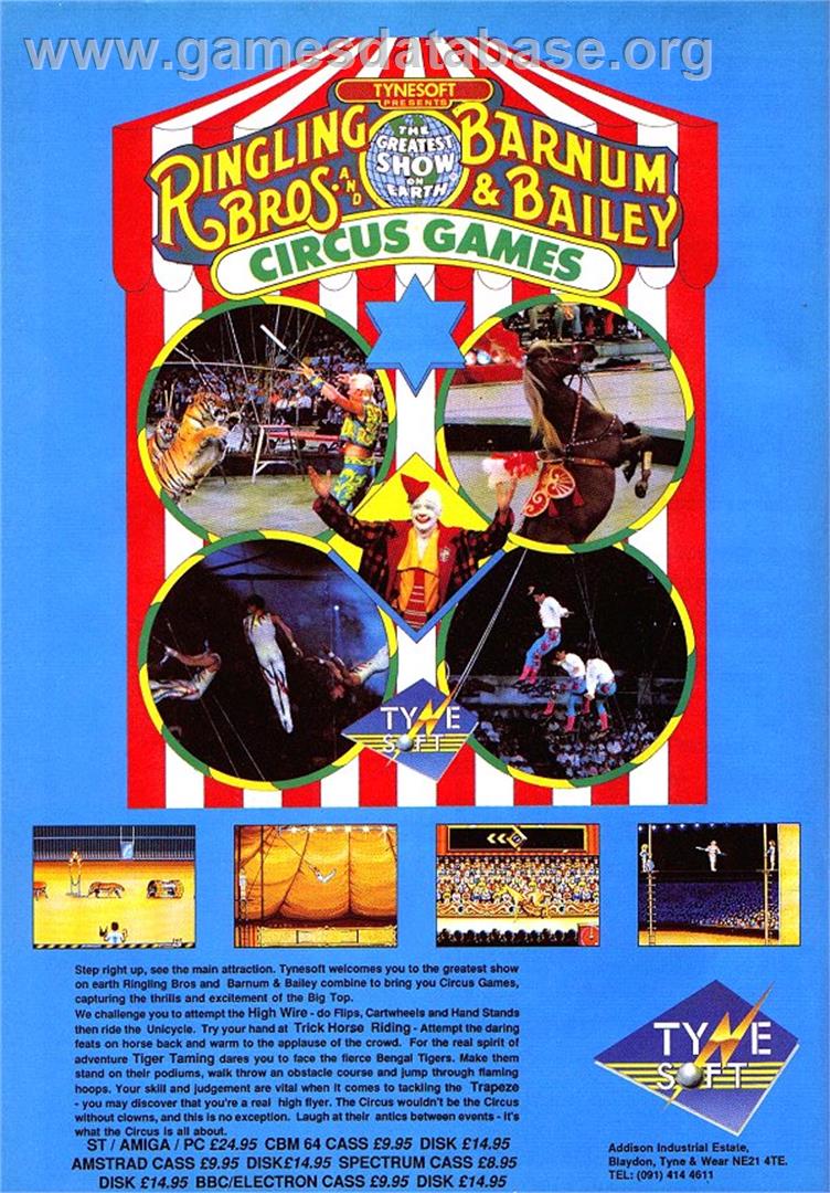 Circus Games - Sinclair ZX Spectrum - Artwork - Advert