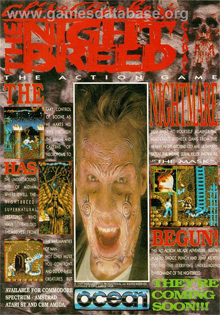 Clive Barker's Nightbreed:  The Action Game - Commodore Amiga - Artwork - Advert