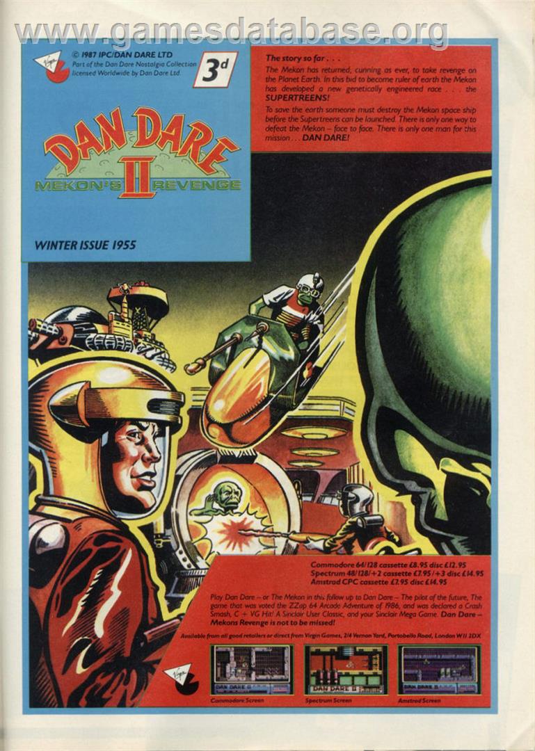 Dan Dare 2: Mekon's Revenge - Commodore 64 - Artwork - Advert