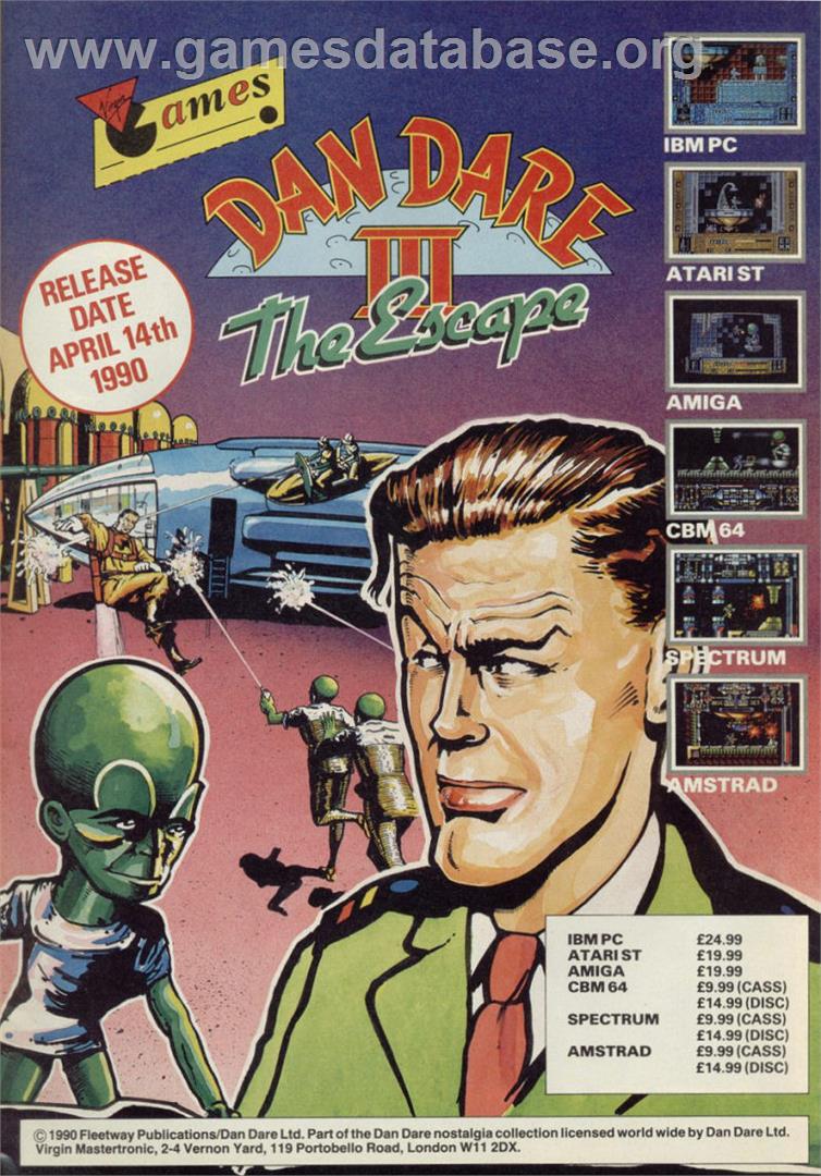 Dan Dare III: The Escape - Commodore 64 - Artwork - Advert