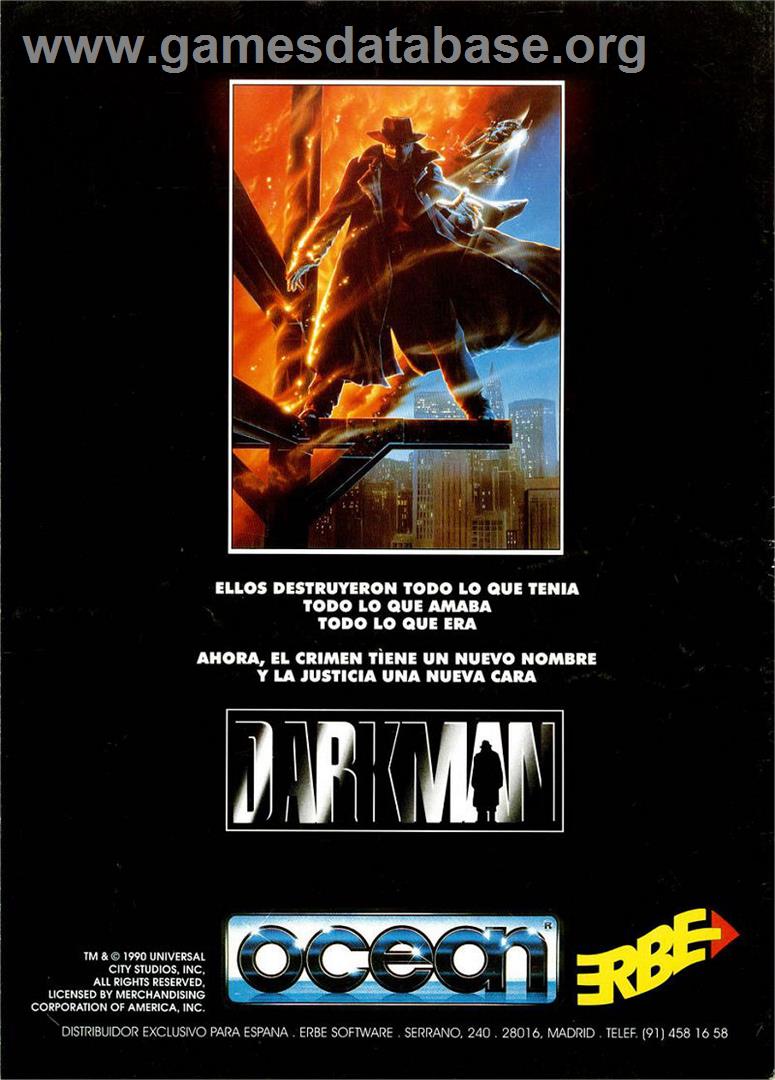 Darkman - Sinclair ZX Spectrum - Artwork - Advert