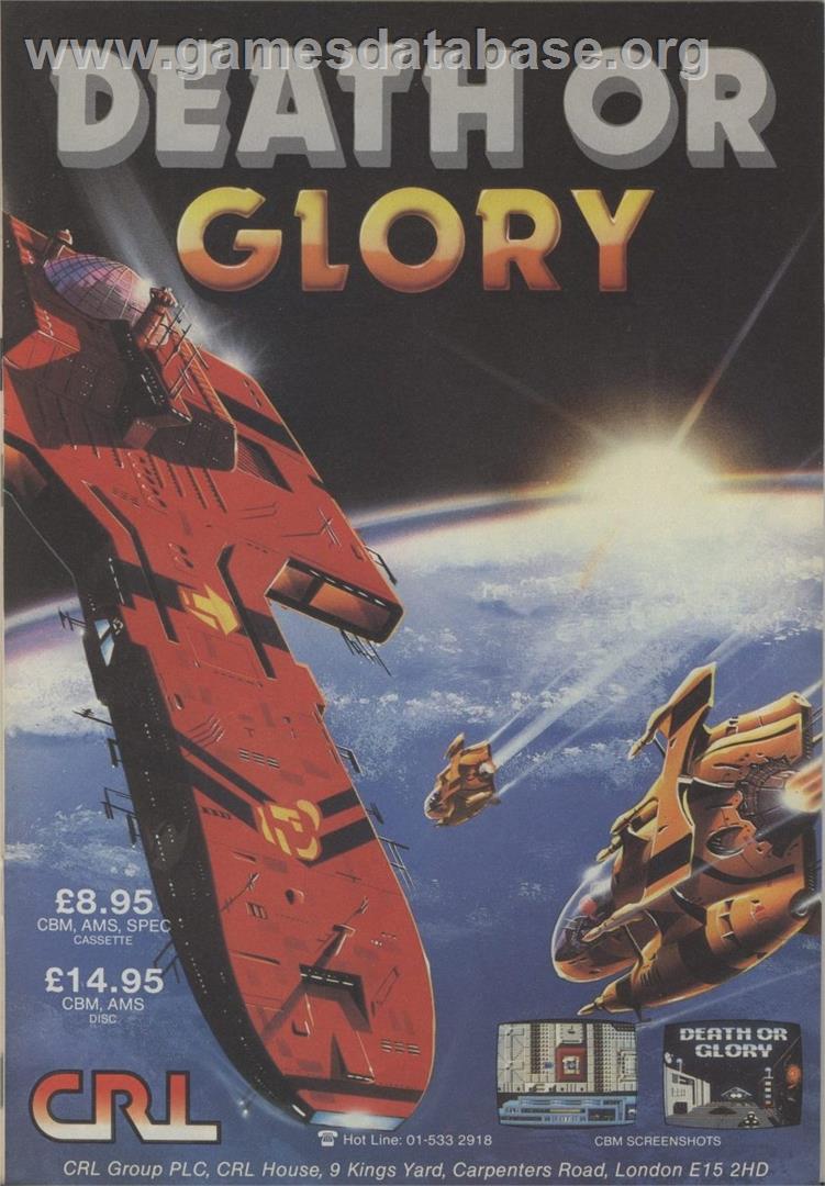 Death or Glory - Sinclair ZX Spectrum - Artwork - Advert