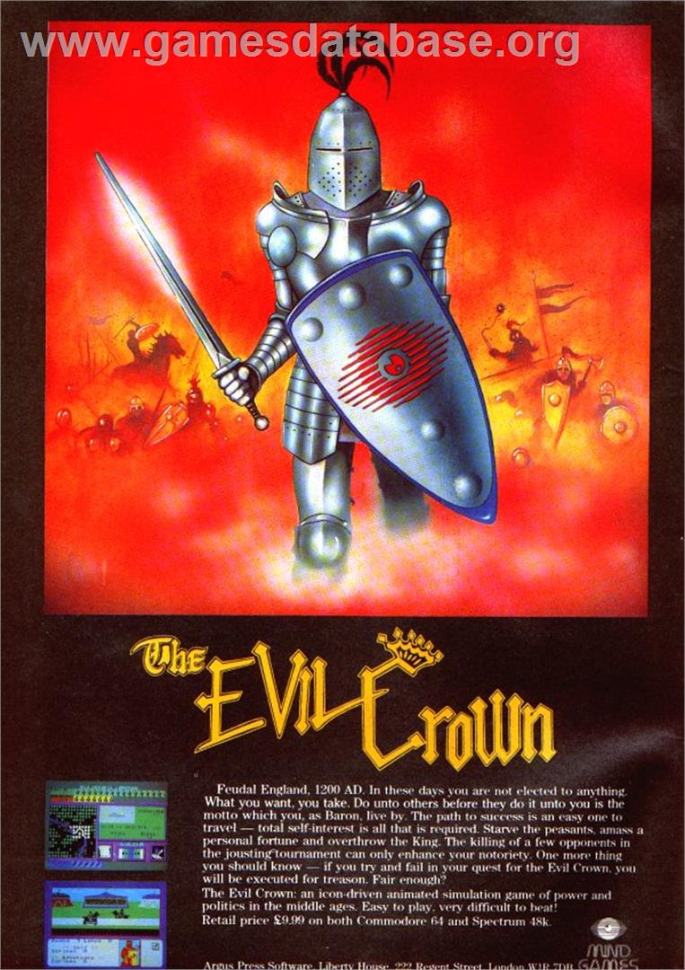 Devil's Crown - Sinclair ZX Spectrum - Artwork - Advert