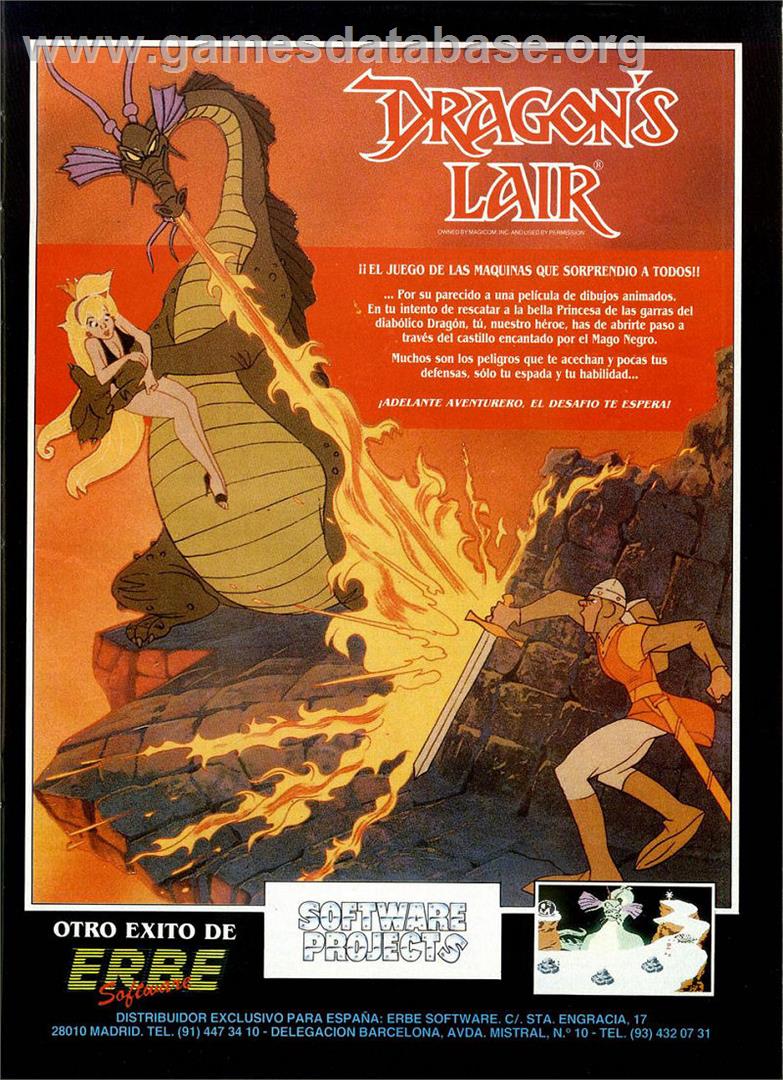 Dragon's Lair - Sinclair ZX Spectrum - Artwork - Advert