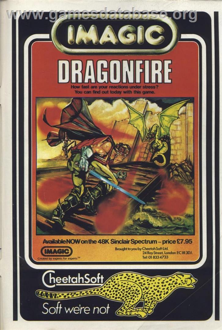 Dragonfire - Sinclair ZX Spectrum - Artwork - Advert