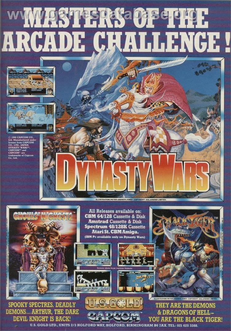 Dynasty Wars - Sinclair ZX Spectrum - Artwork - Advert