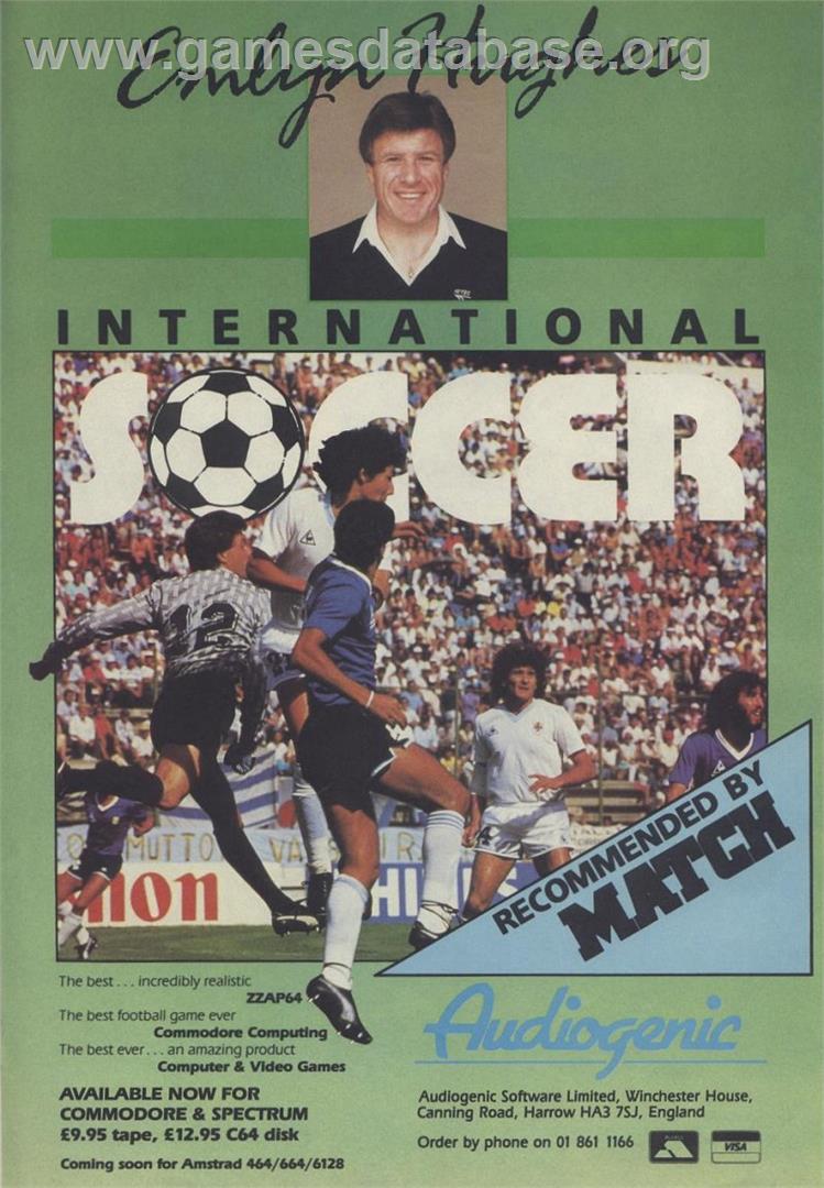 Emlyn Hughes International Soccer - Sinclair ZX Spectrum - Artwork - Advert