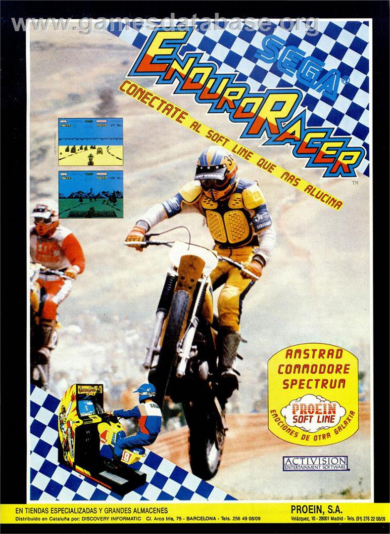 Enduro Racer - Sinclair ZX Spectrum - Artwork - Advert