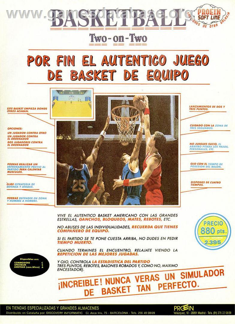 GBA Championship Basketball: Two-on-Two - Commodore Amiga - Artwork - Advert