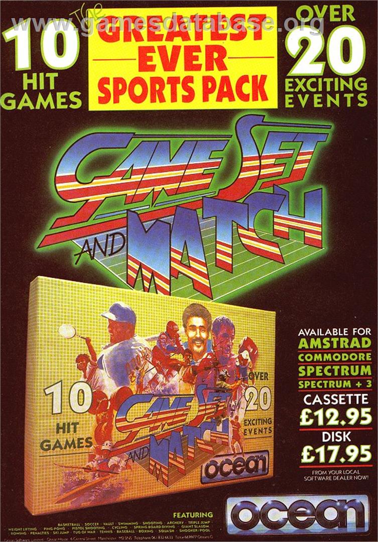 Game Set & Match - Sinclair ZX Spectrum - Artwork - Advert