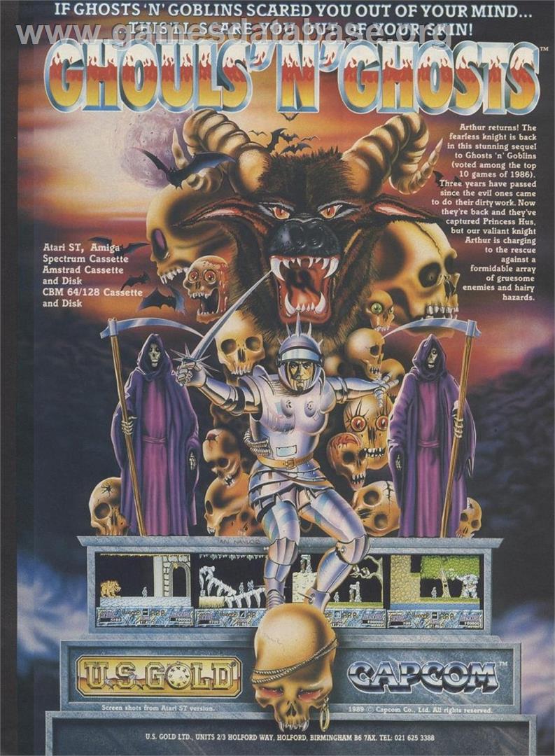 Ghouls 'N Ghosts - Sinclair ZX Spectrum - Artwork - Advert