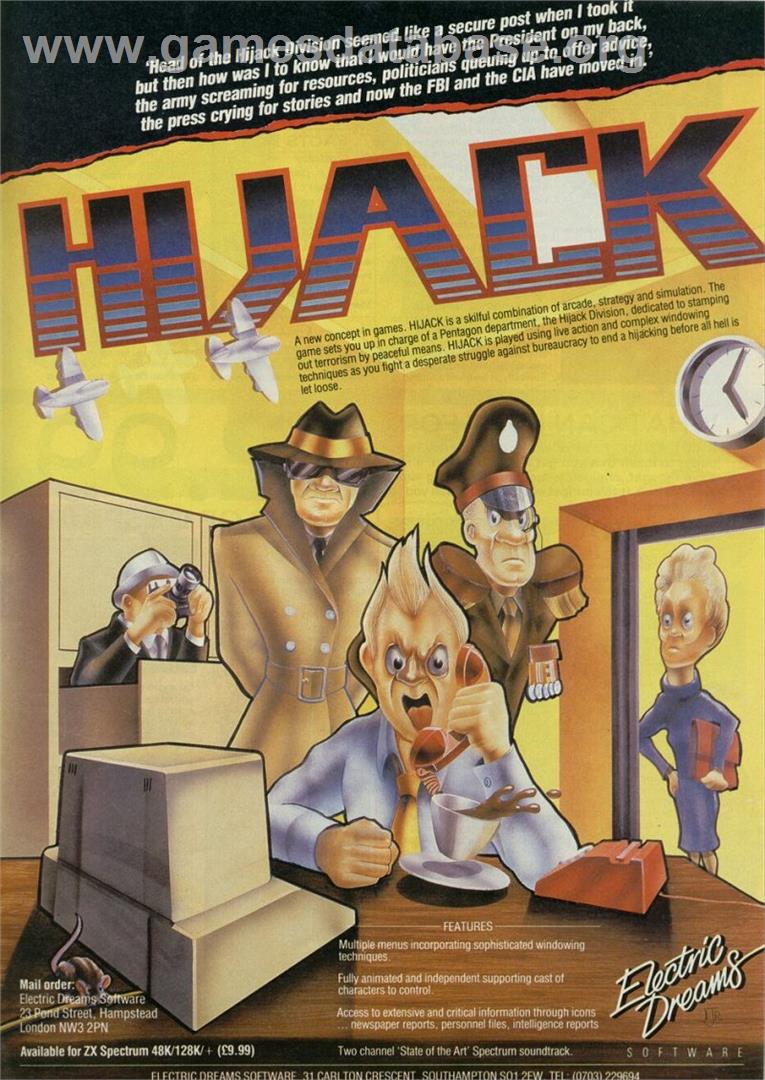 Hijack - Sinclair ZX Spectrum - Artwork - Advert