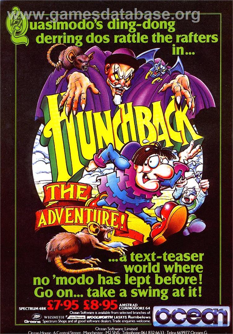 Hunchback: the Adventure - Commodore 64 - Artwork - Advert