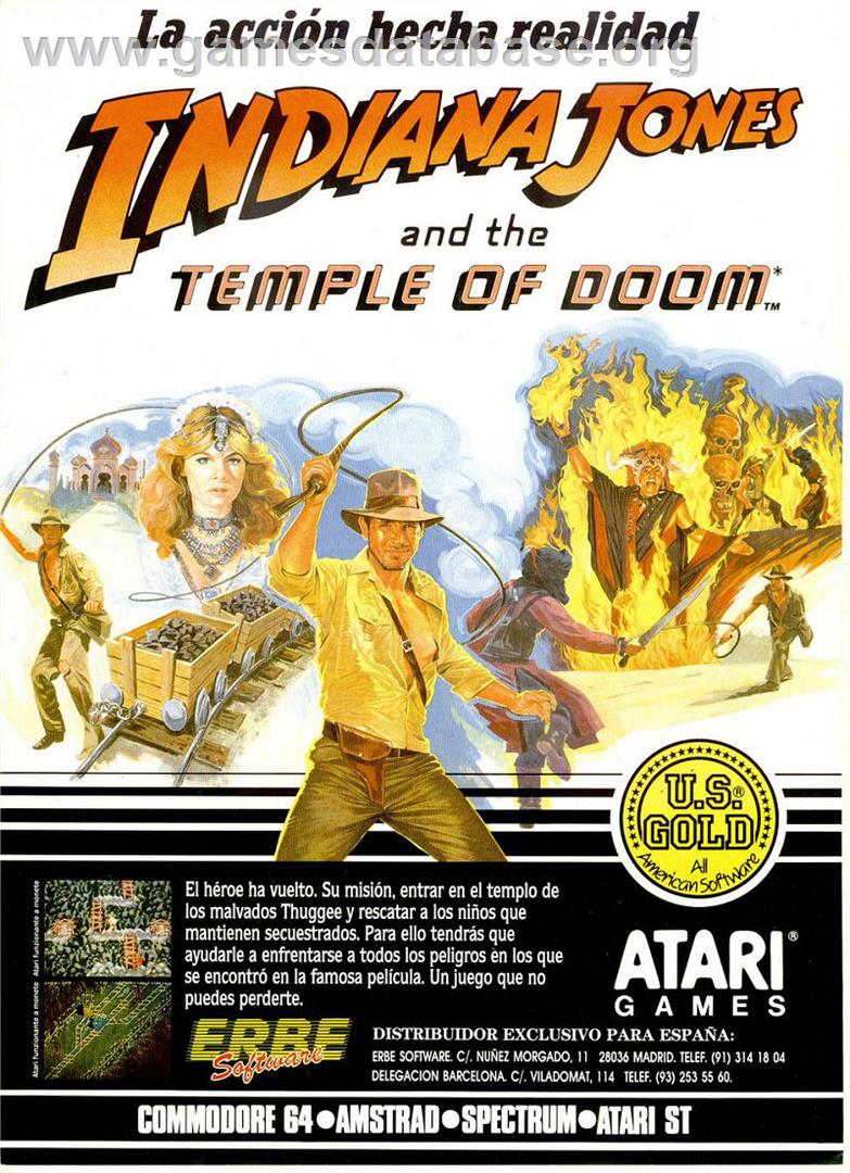 Indiana Jones and the Temple of Doom - Sinclair ZX Spectrum - Artwork - Advert