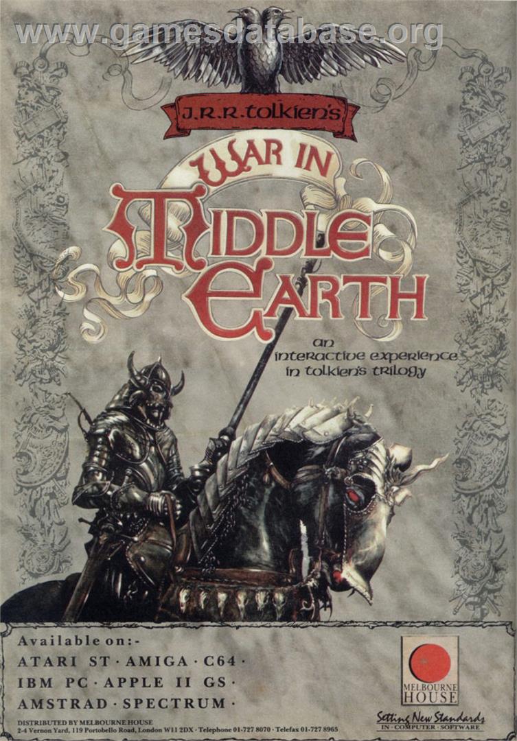 J.R.R. Tolkien's War in Middle Earth - Sinclair ZX Spectrum - Artwork - Advert