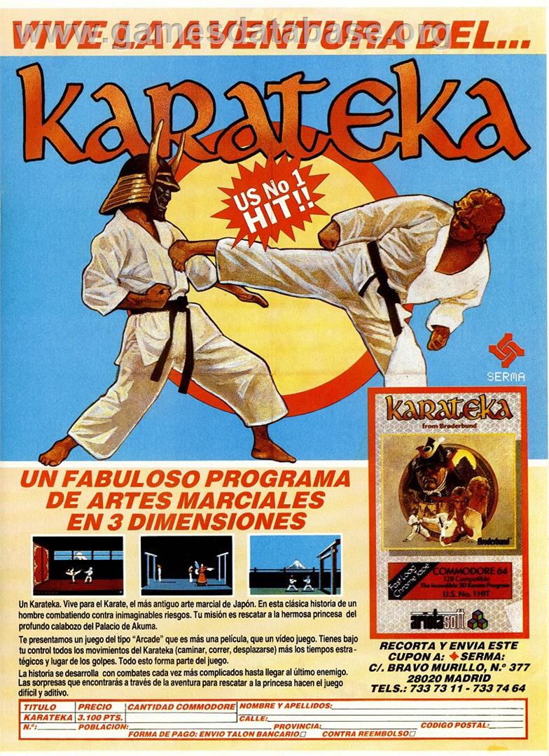 Karateka - Sinclair ZX Spectrum - Artwork - Advert