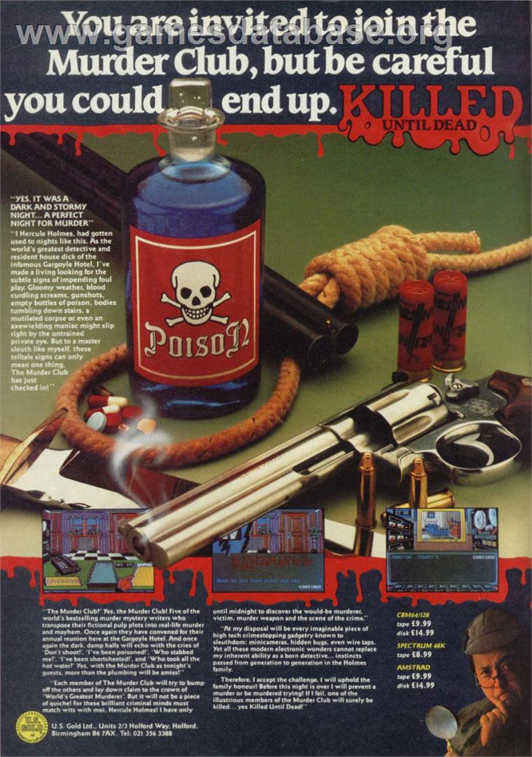 Killed Until Dead - Sinclair ZX Spectrum - Artwork - Advert