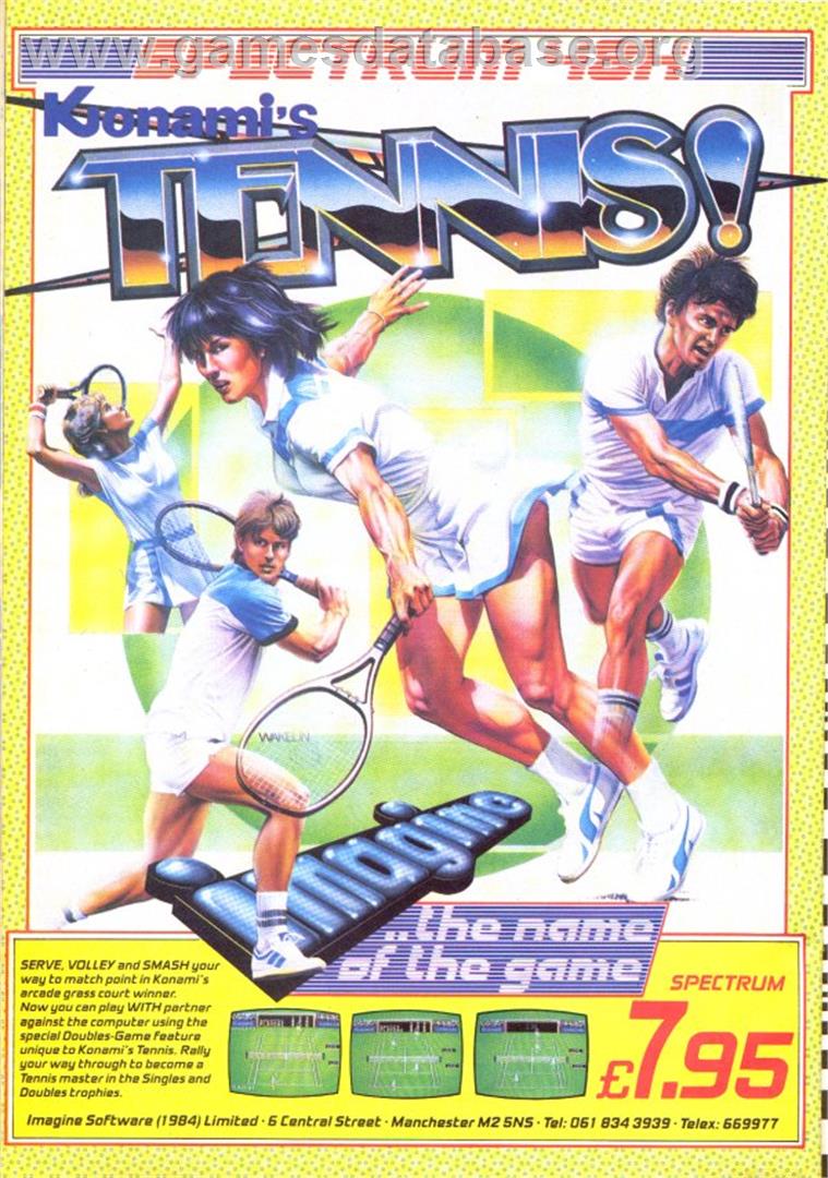 Konami's Tennis - Sinclair ZX Spectrum - Artwork - Advert