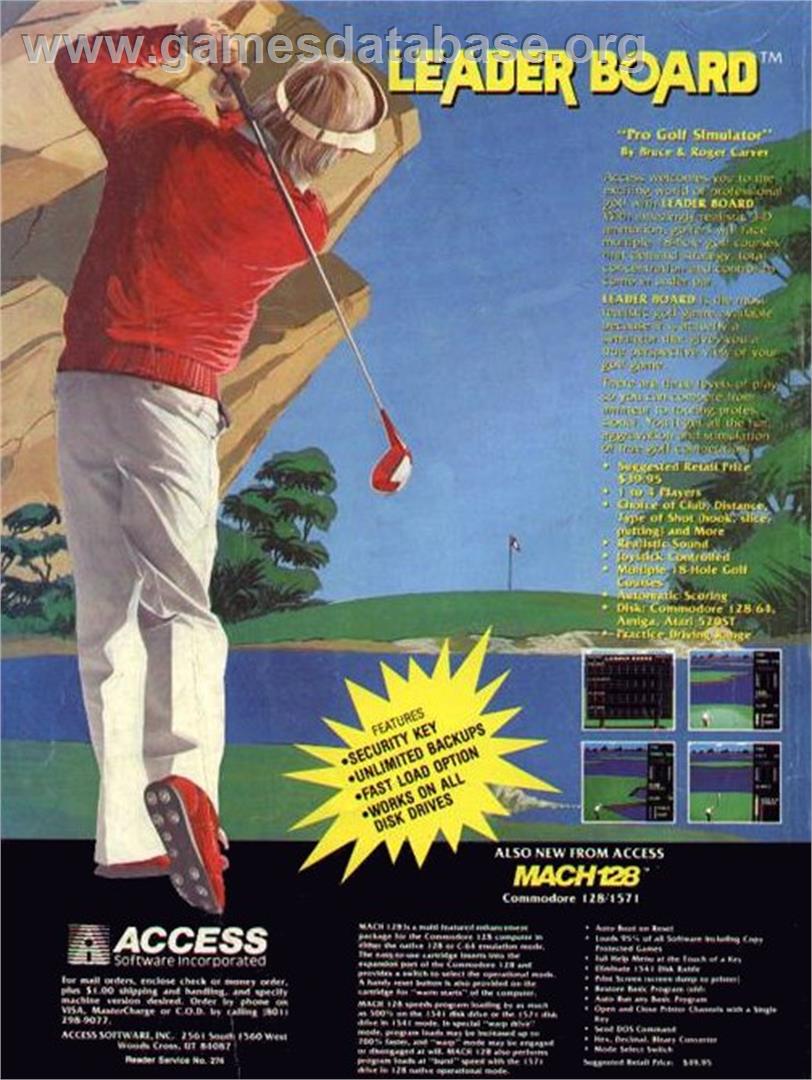 Leader Board - Sinclair ZX Spectrum - Artwork - Advert