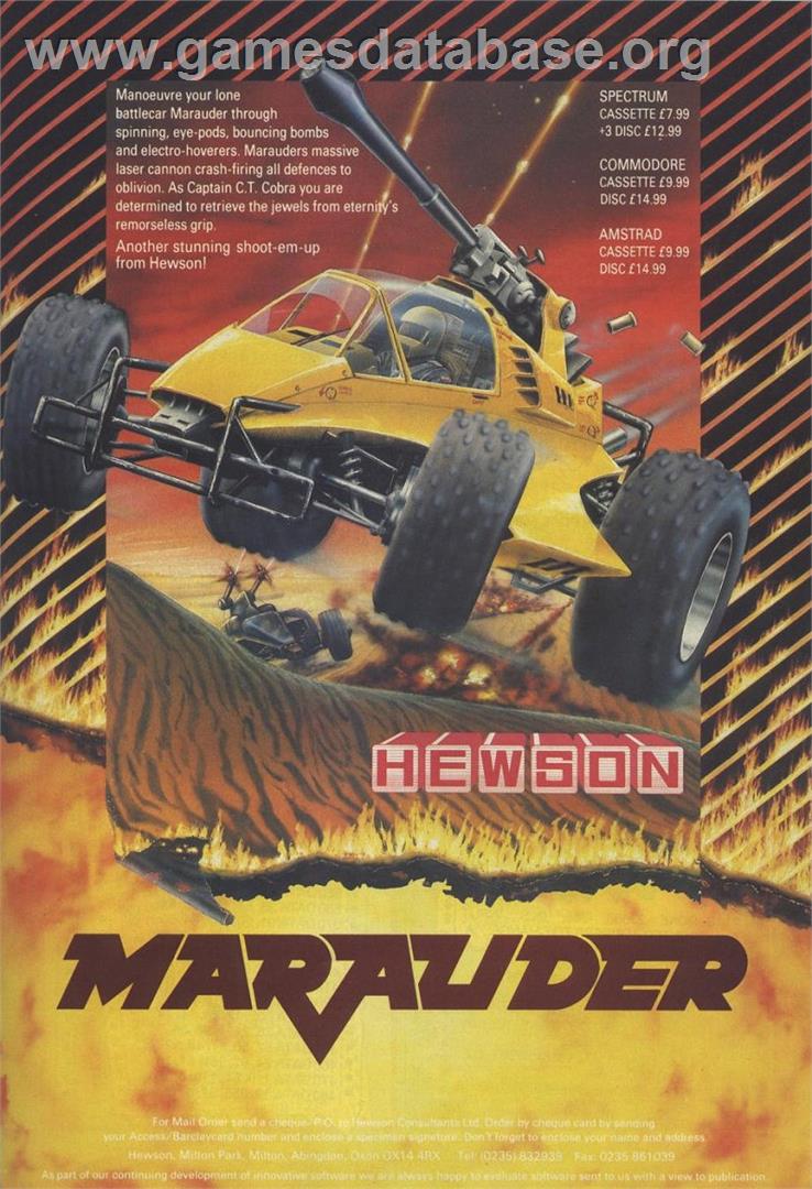 Marauder - Sinclair ZX Spectrum - Artwork - Advert