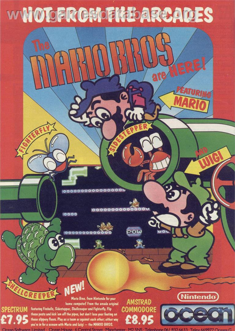 Mario Bros. - Sinclair ZX Spectrum - Artwork - Advert