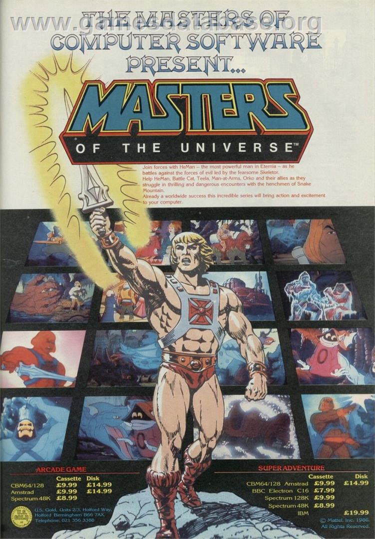 Masters of the Universe: Super Adventure - Sinclair ZX Spectrum - Artwork - Advert