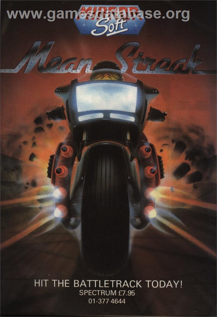 Mean Streak - Sinclair ZX Spectrum - Artwork - Advert