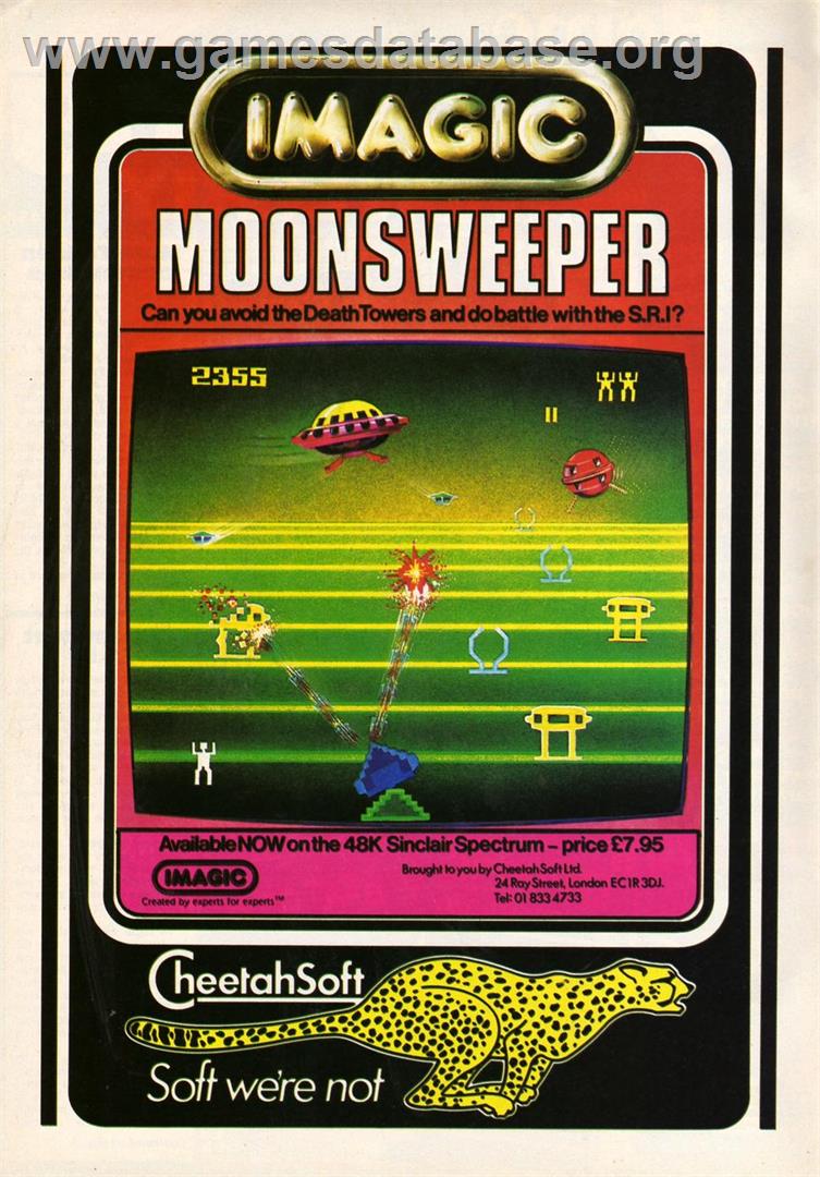 Moonsweeper - Sinclair ZX Spectrum - Artwork - Advert