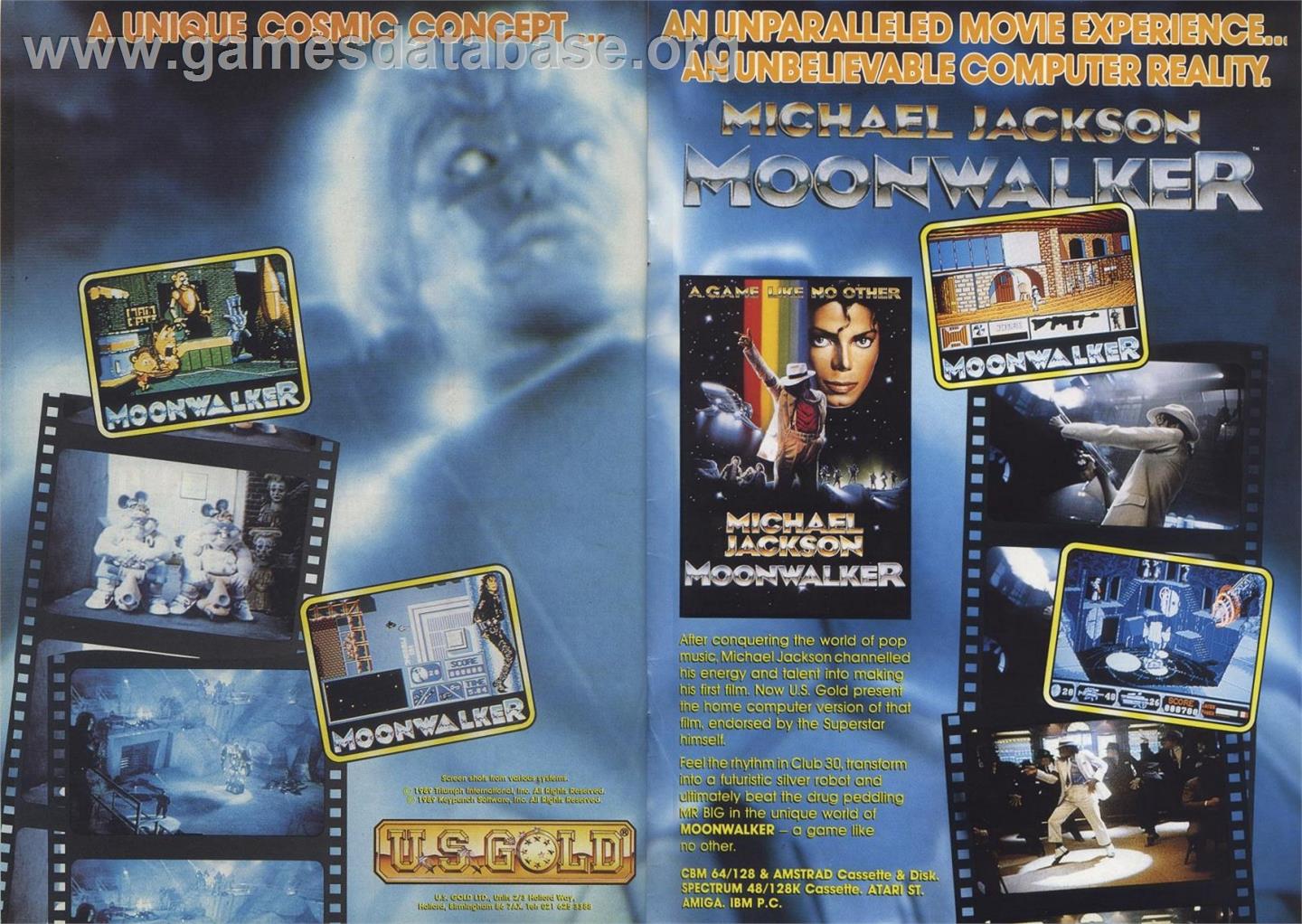 Moonwalker - Commodore Amiga - Artwork - Advert
