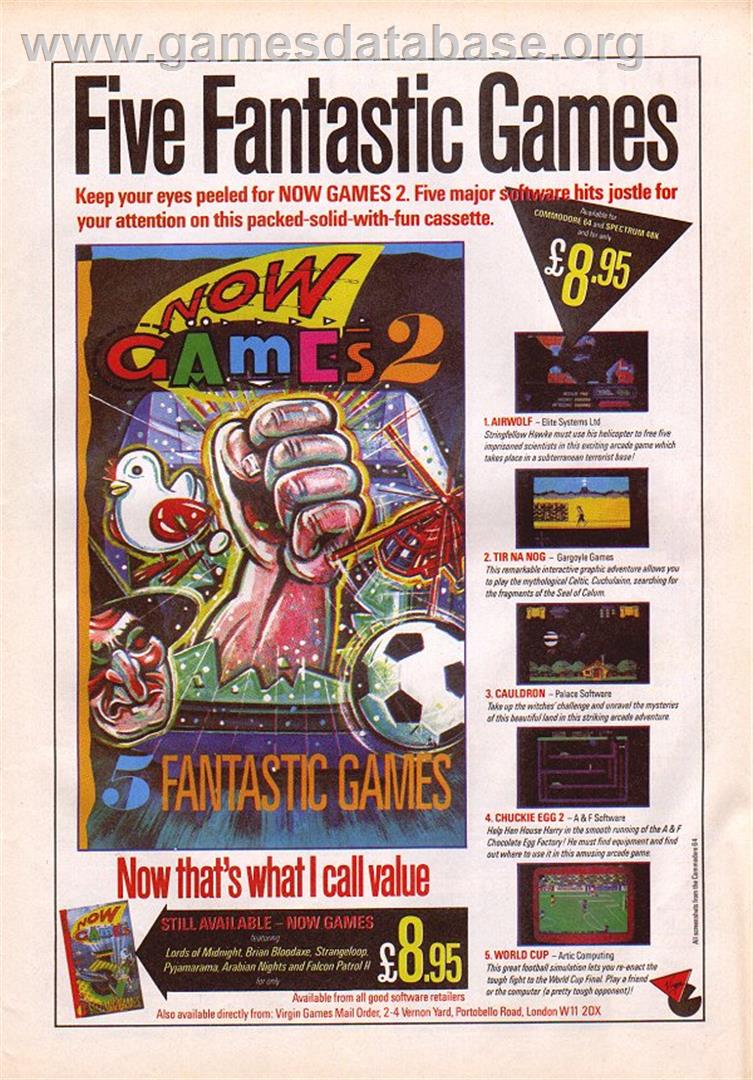Now Games 2 - Sinclair ZX Spectrum - Artwork - Advert