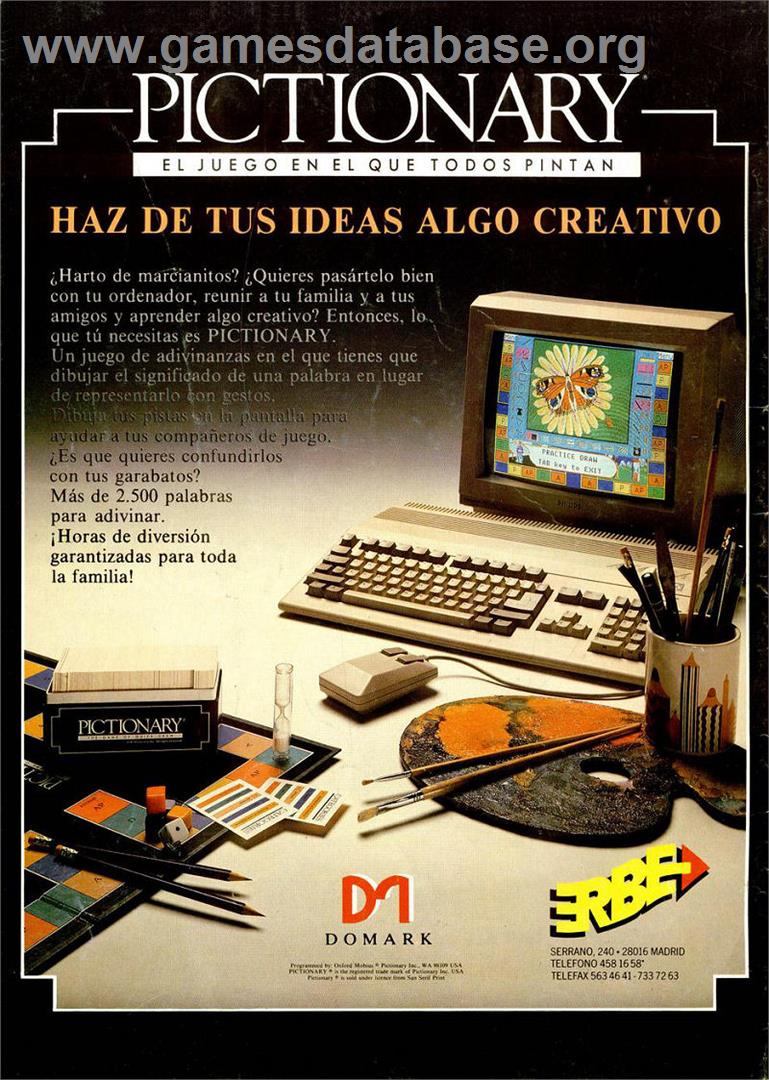 Pictionary - Sinclair ZX Spectrum - Artwork - Advert
