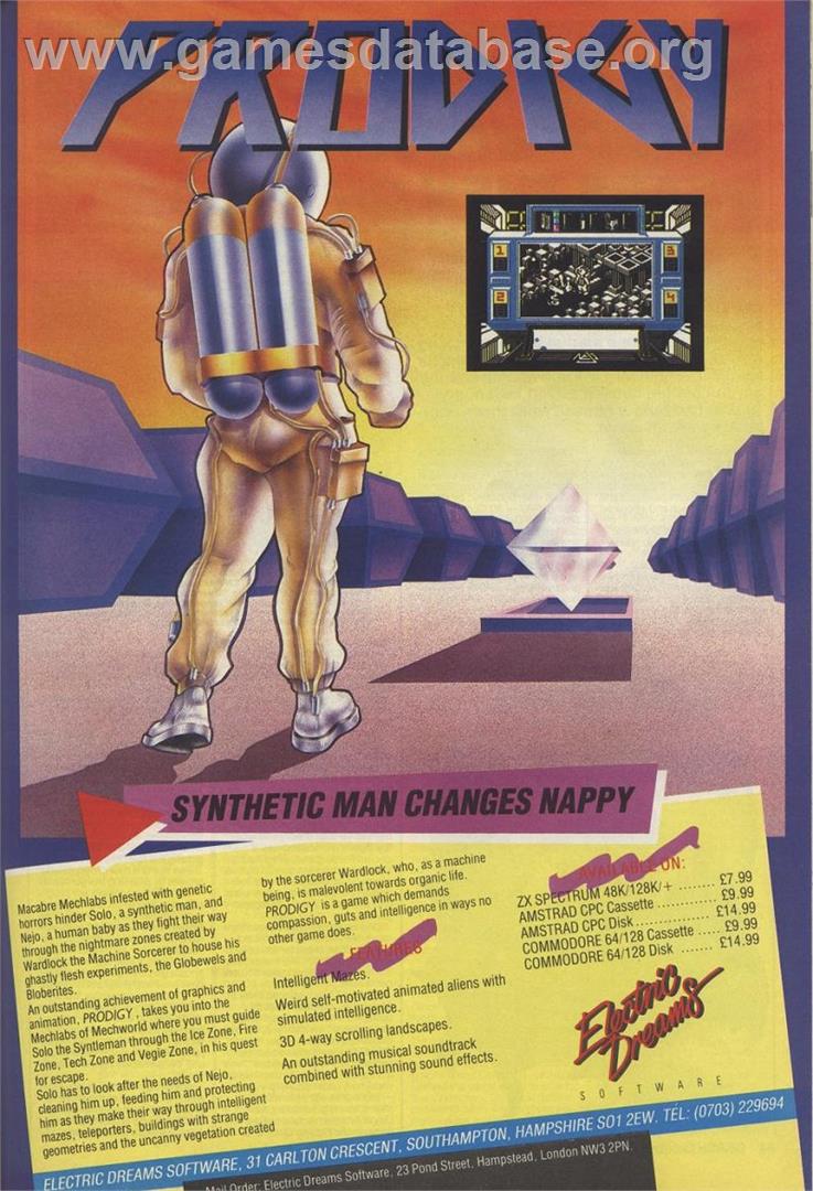 Prodigy - Sinclair ZX Spectrum - Artwork - Advert