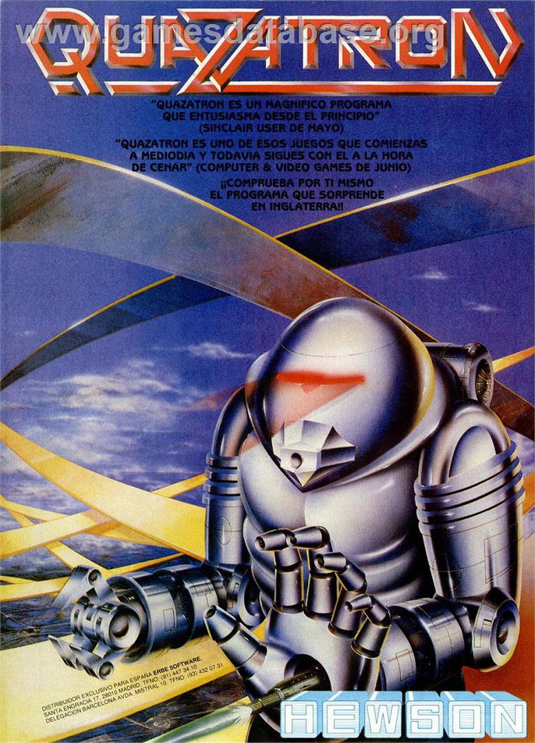 Quattro Cartoon - Sinclair ZX Spectrum - Artwork - Advert