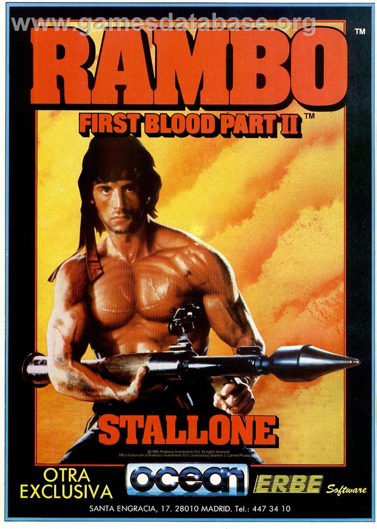 Rambo: First Blood Part II - Sinclair ZX Spectrum - Artwork - Advert