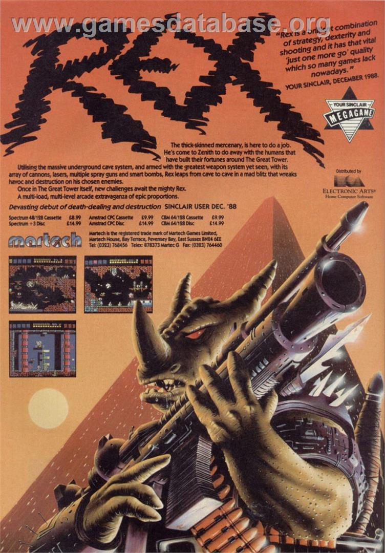 Rex - Sinclair ZX Spectrum - Artwork - Advert