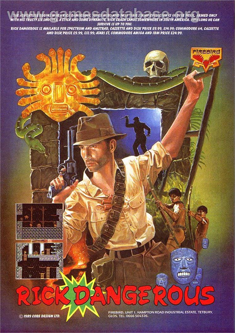 Rick Dangerous - Sinclair ZX Spectrum - Artwork - Advert