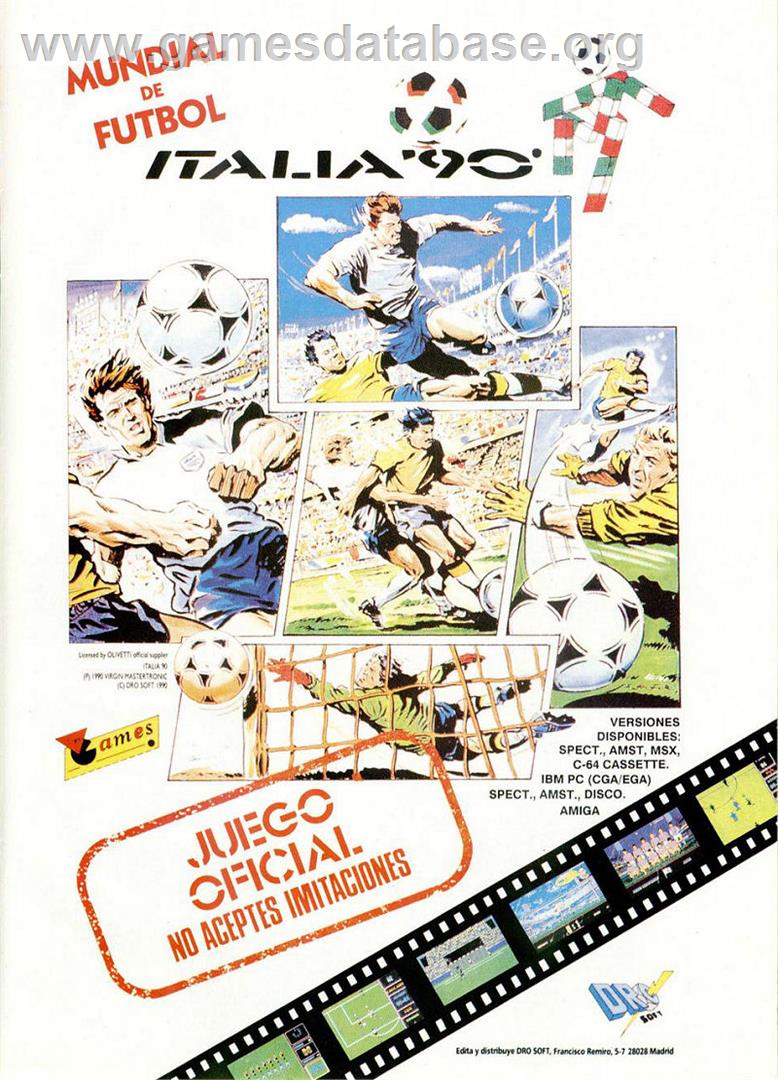 Rick Davis' World Trophy Soccer - Sinclair ZX Spectrum - Artwork - Advert
