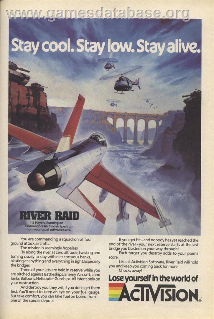 River Raid - Sinclair ZX Spectrum - Artwork - Advert